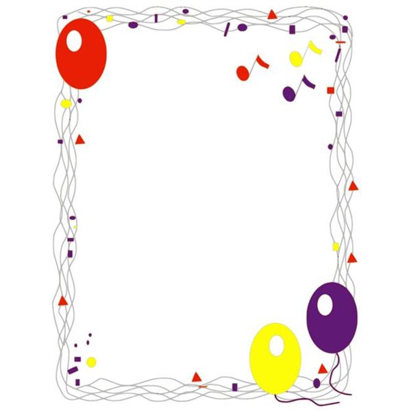 picture Free Birthday Border Templates For Microsoft Word a4 birthday borders for microsoft word