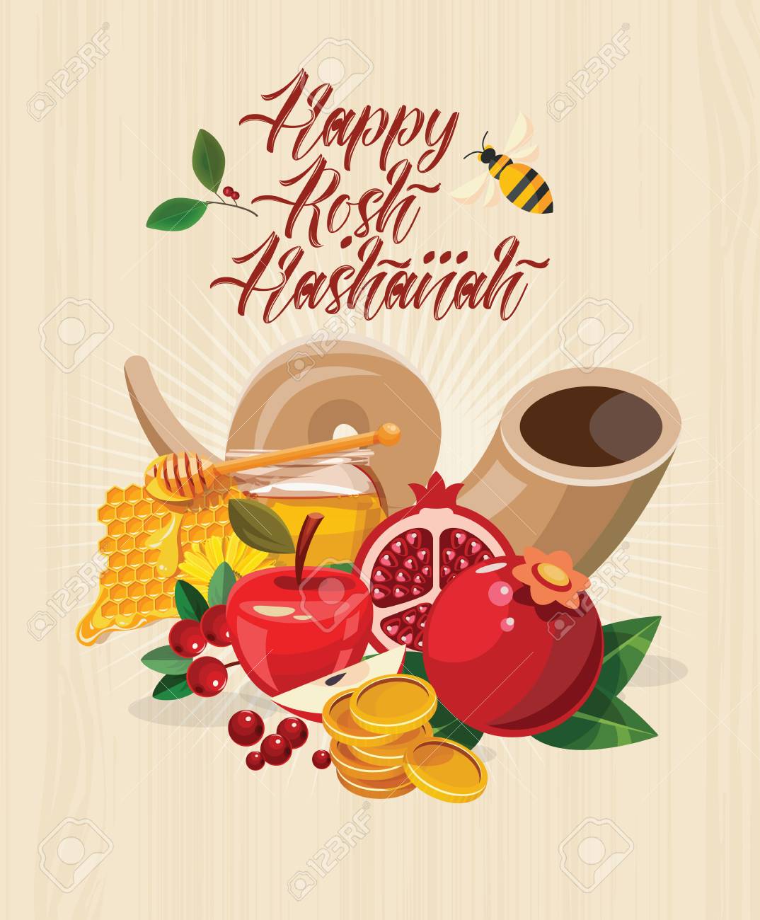 photo Free Happy Rosh Hashanah Images vectorstock