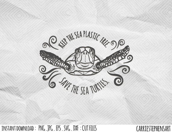 pic Free Save The Turtles Svg skip a straw save a turtle