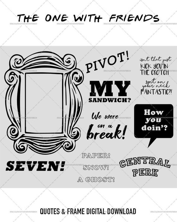 pix Friends Tv Show Clipart friends cut file bundle