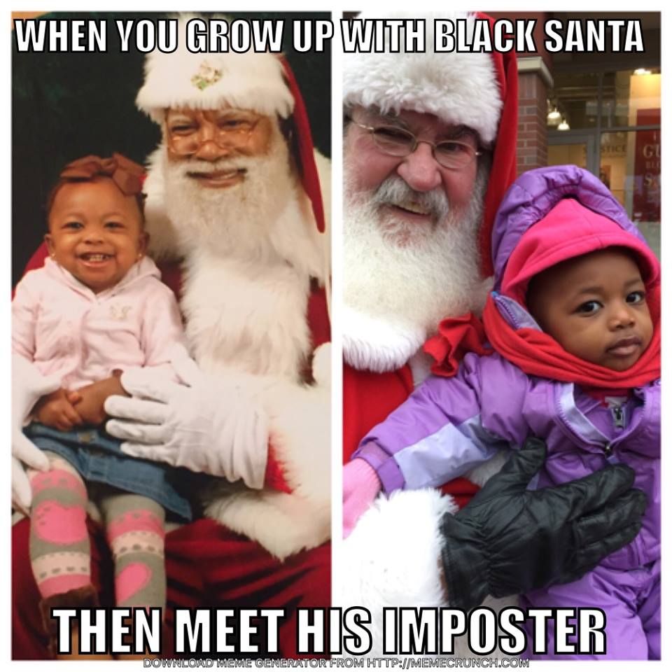 pix Funny Black Santa Pictures when you grow up with black santa