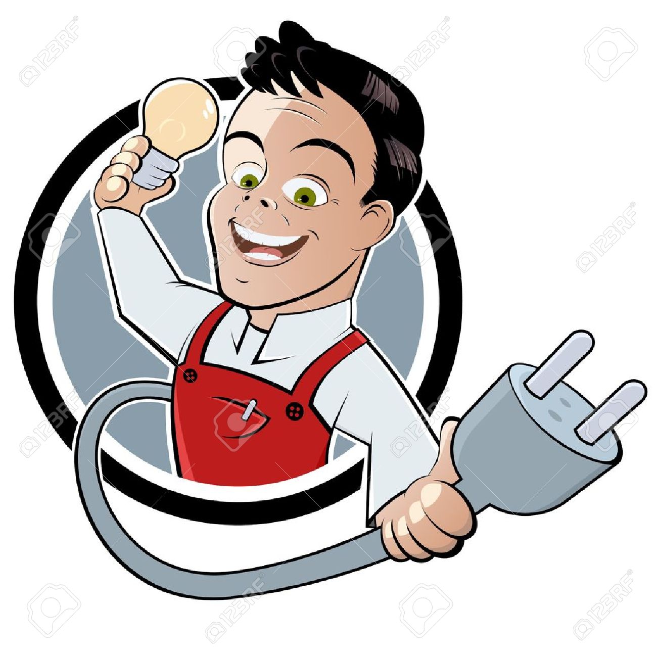 wallpapers Funny Electrician Cartoon https www dreamstime com sticker cartoon electrician woman creative illustrated image147616751