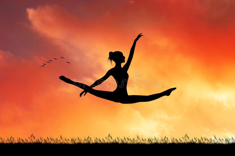 photo Grand Jete Silhouette alamy