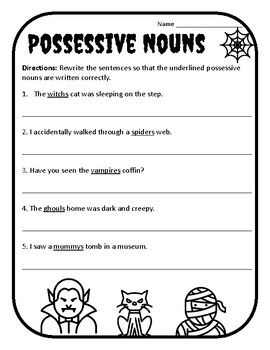 pix Halloween Nouns Worksheet halloween nouns worksheet 2 activities parts of speech grammar
