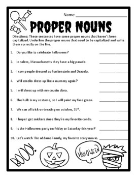 pic Halloween Nouns Worksheet halloween vocabulary worksheet