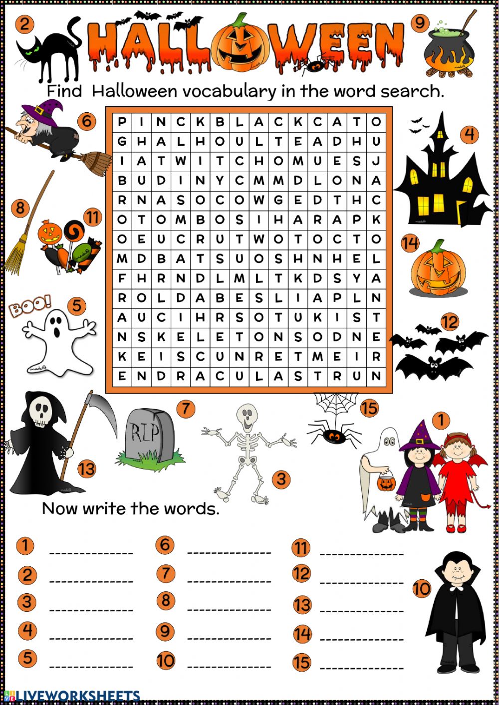 images Halloween Nouns Worksheet halloween noun and verb sort parts of speech worksheets