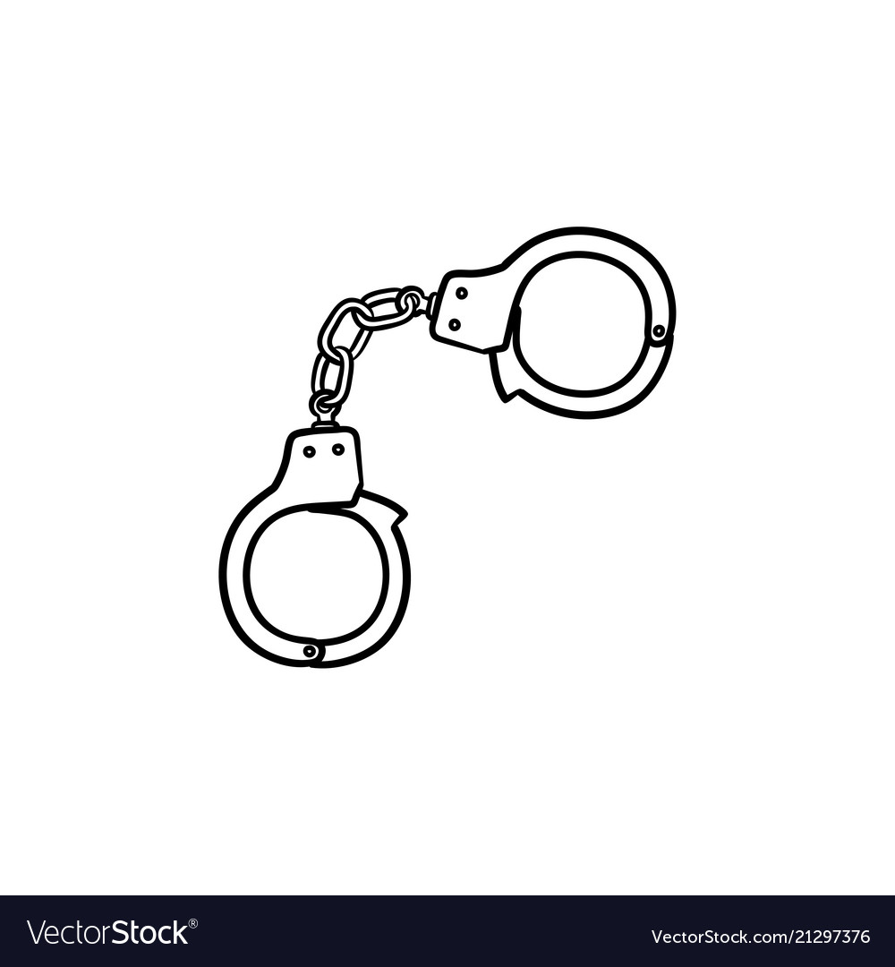 picture Handcuffs Outline handcuffs icon in outline style isolated on white background drugs symbol stock vector illustration stock illustration download image now istock