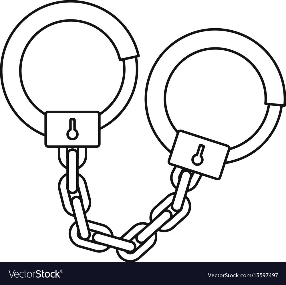 pix Handcuffs Outline vectorstock
