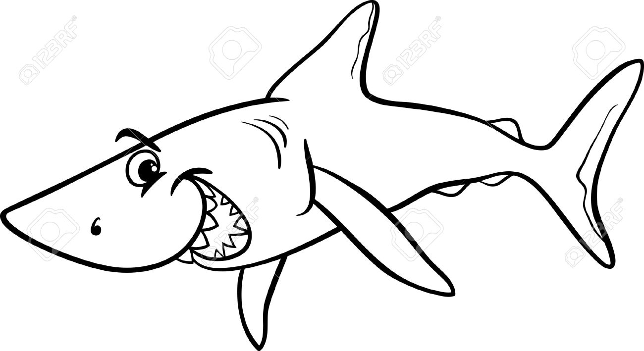 pic Happy Shark Clipart Black And White https www canstockphoto com black and white happy shark 18534013 html