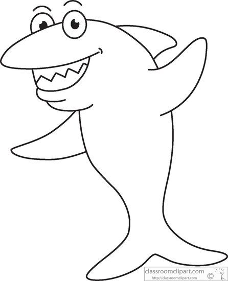 photo Happy Shark Clipart Black And White https www canstockphoto com black and white happy shark 38734868 html
