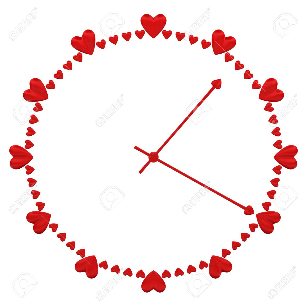 photo Heart Clock Face clock face blank heart design