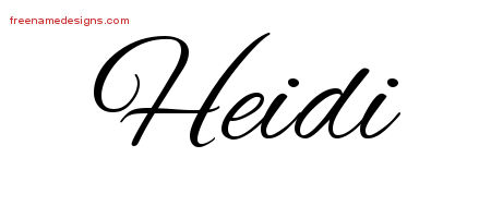pics Heidi Calligraphy heidi name custom gift elegant monogram
