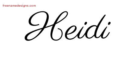 images Heidi Calligraphy heidi classic name tattoo designs