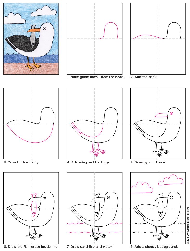 photo How To Draw A Seagull Step By Step copy of how to draw a seagull shoo rayner drawing school