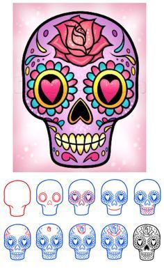 pics How To Draw A Sugar Skull Step By Step how to draw a sugar skull