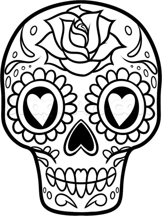 wallpapers How To Draw A Sugar Skull Step By Step how to draw a sugar skull easy step 10
