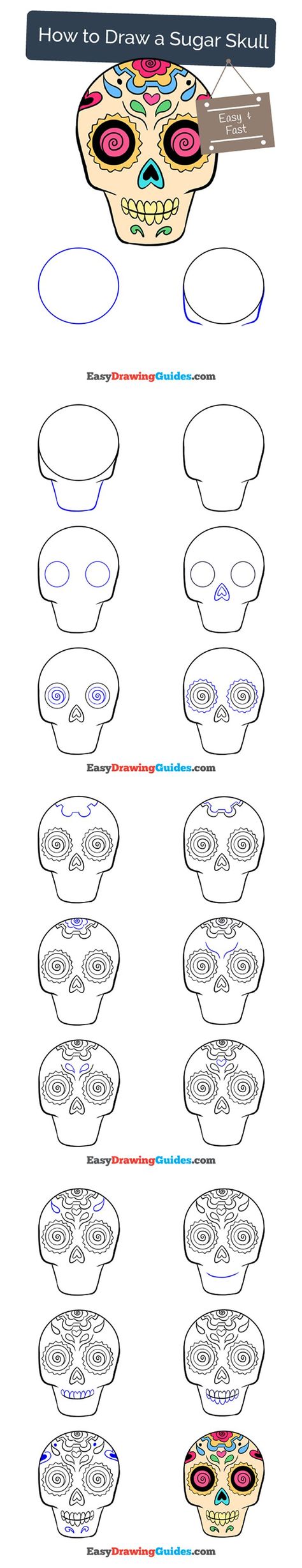 pic How To Draw A Sugar Skull Step By Step how to draw a sugar skull
