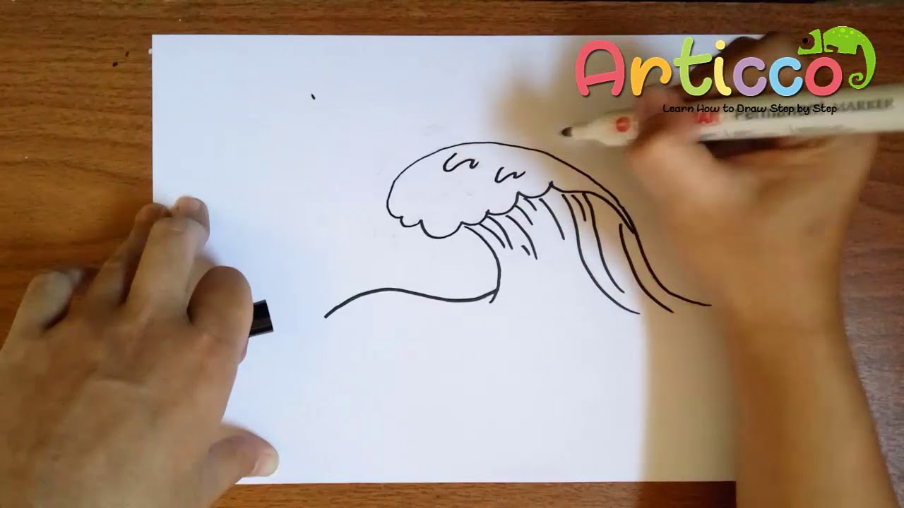 photo How To Draw A Tsunami Easy sketch notes easy drawings