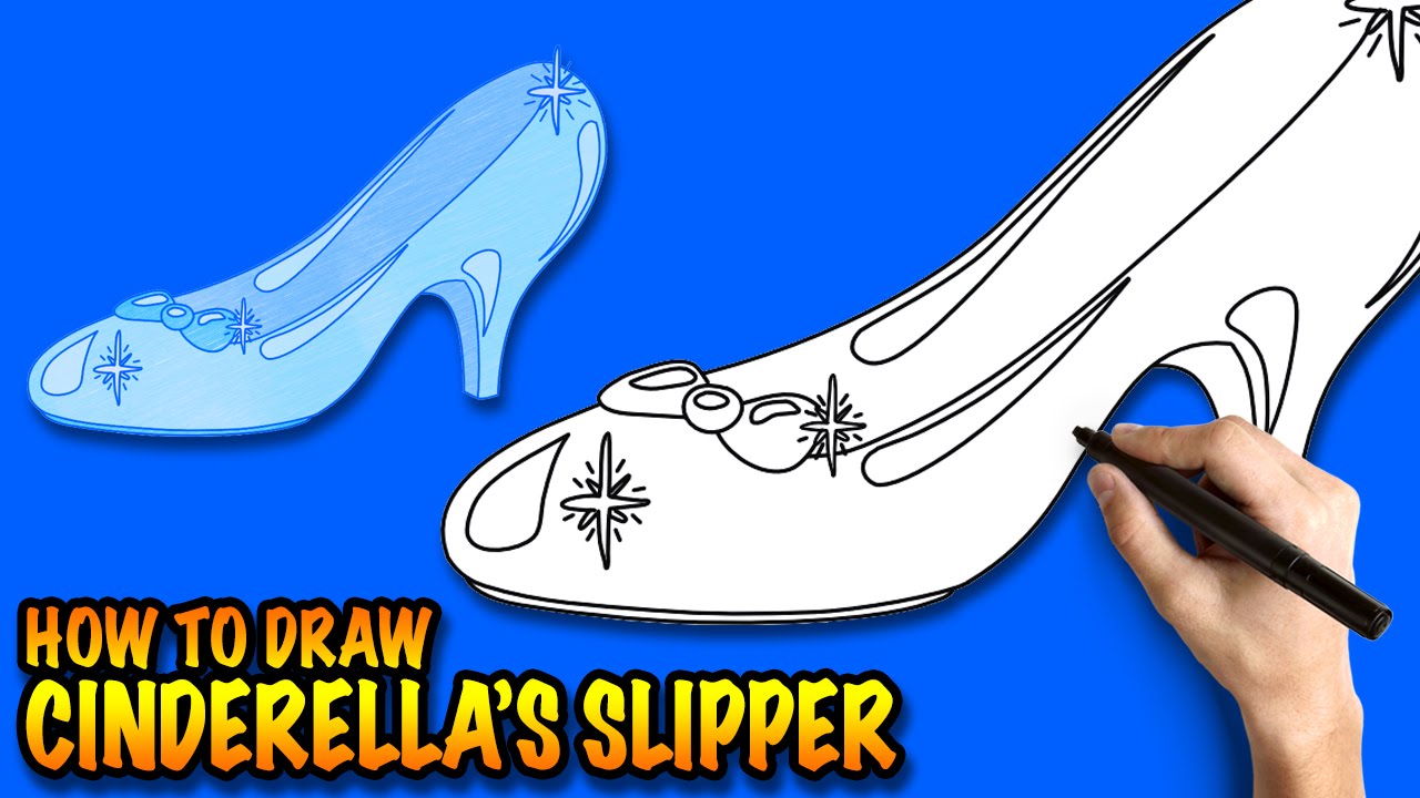 photo How To Draw Cinderella's Shoe glass slipper