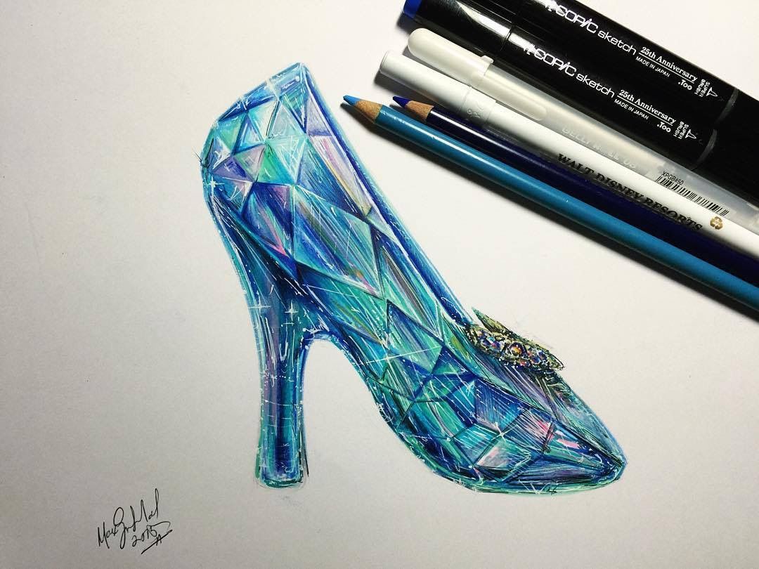 pics How To Draw Cinderella's Shoe clipart library