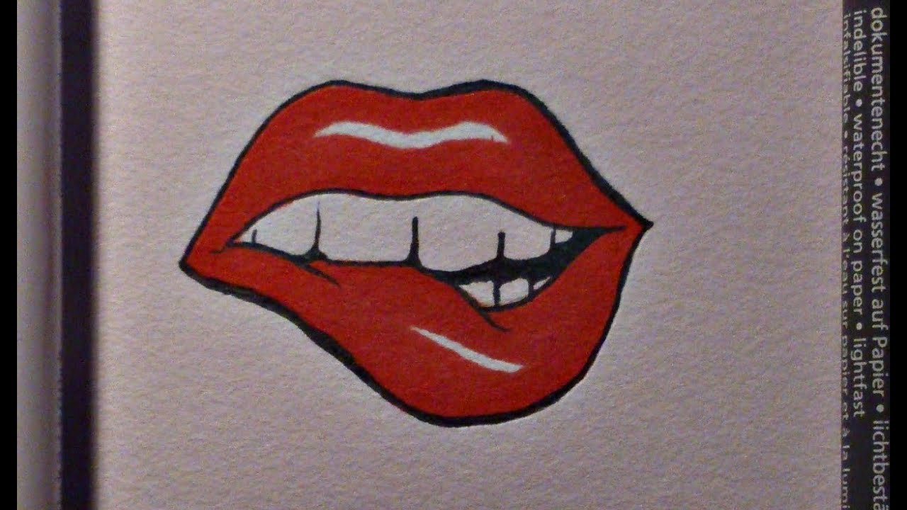picture How To Draw Lips With Tongue Sticking Out how to draw a mouth and tongue really