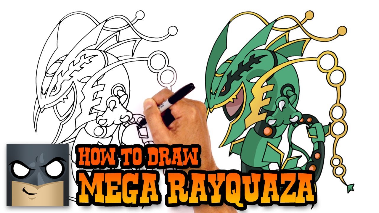 pics How To Draw Mega Rayquaza Easy mega rayquaza pokemon draw pokemon