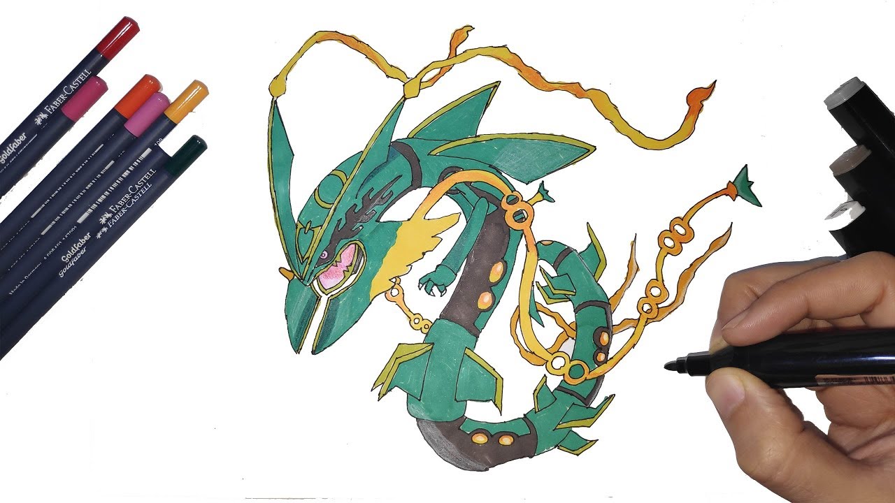 images How To Draw Mega Rayquaza Easy draw mega rayquaza easy png image