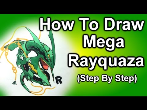 photo How To Draw Mega Rayquaza Easy how to draw shiny mega rayquaza