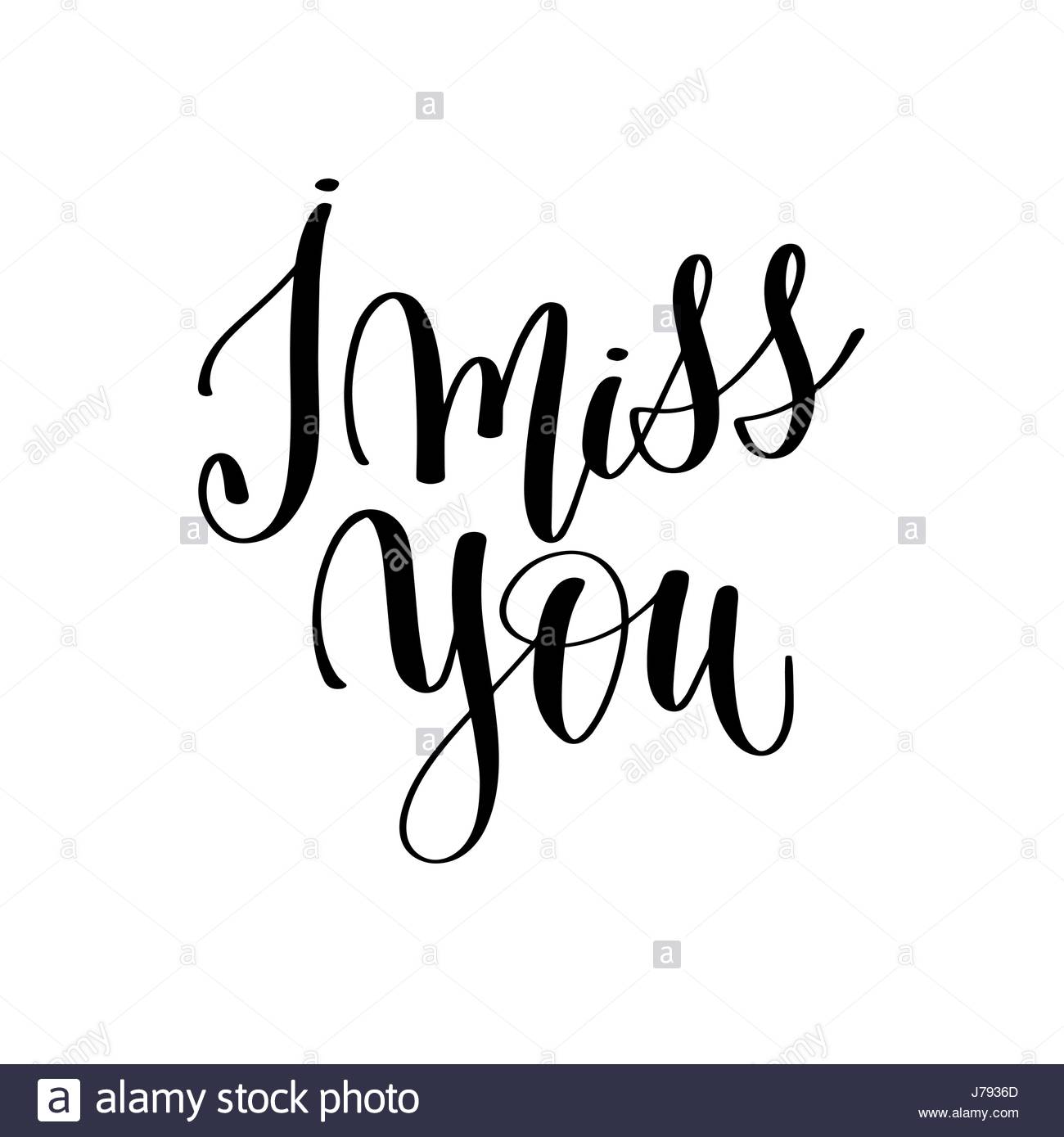 wallpapers I Miss You Calligraphy https www alamy com stock image i miss you hand lettering inscription 166176118 html