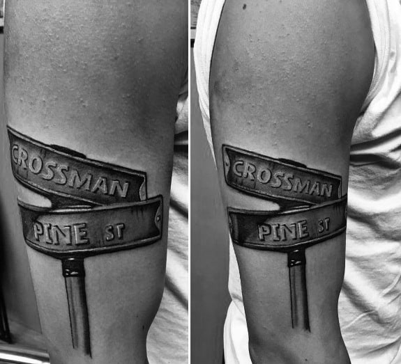 pix Interstate Sign Tattoo tall tatted educated on twitter