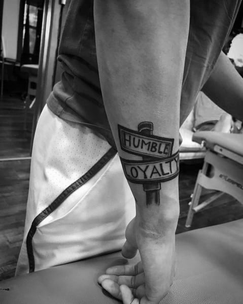 photo Interstate Sign Tattoo 30 street sign tattoo ideas for men