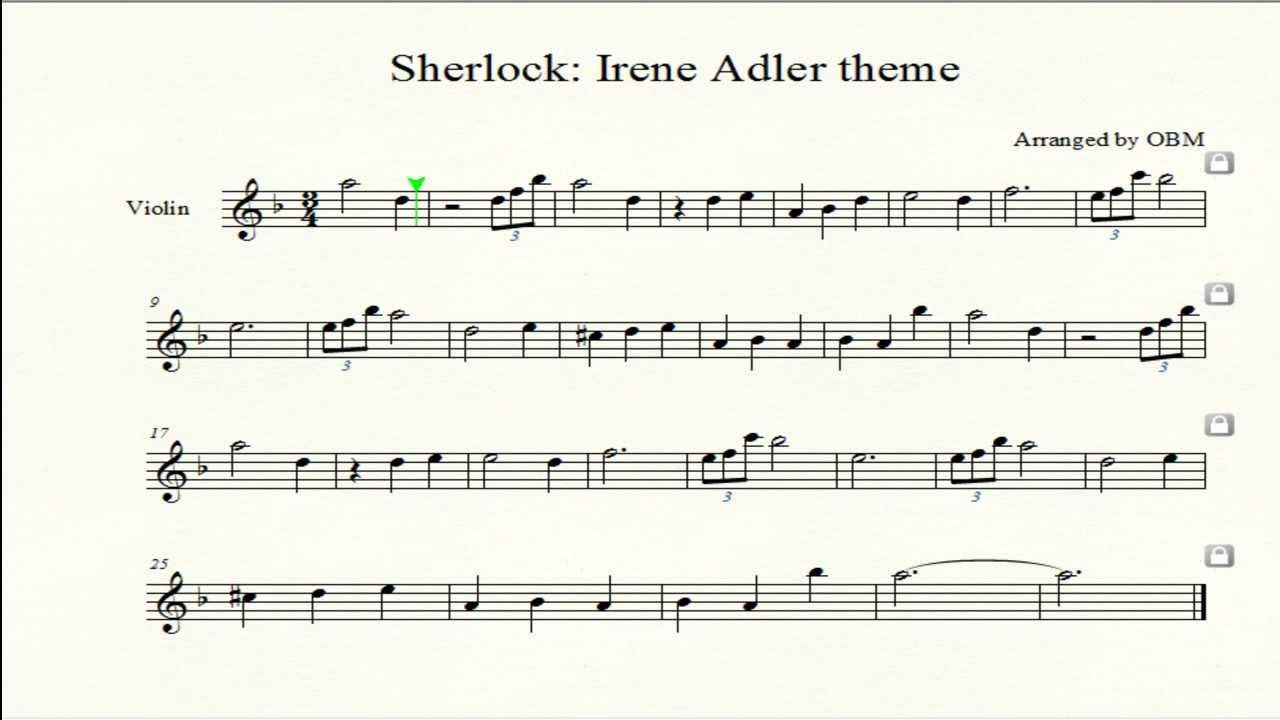 photo Irene Adler Theme Sheet Music bbc sherlock theme sheet music free