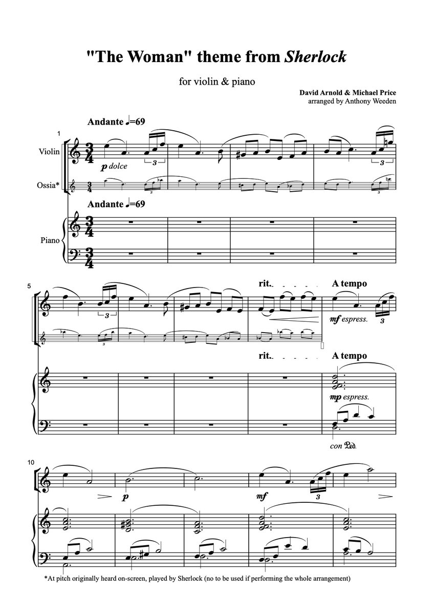 images Irene Adler Theme Sheet Music irene adler s theme