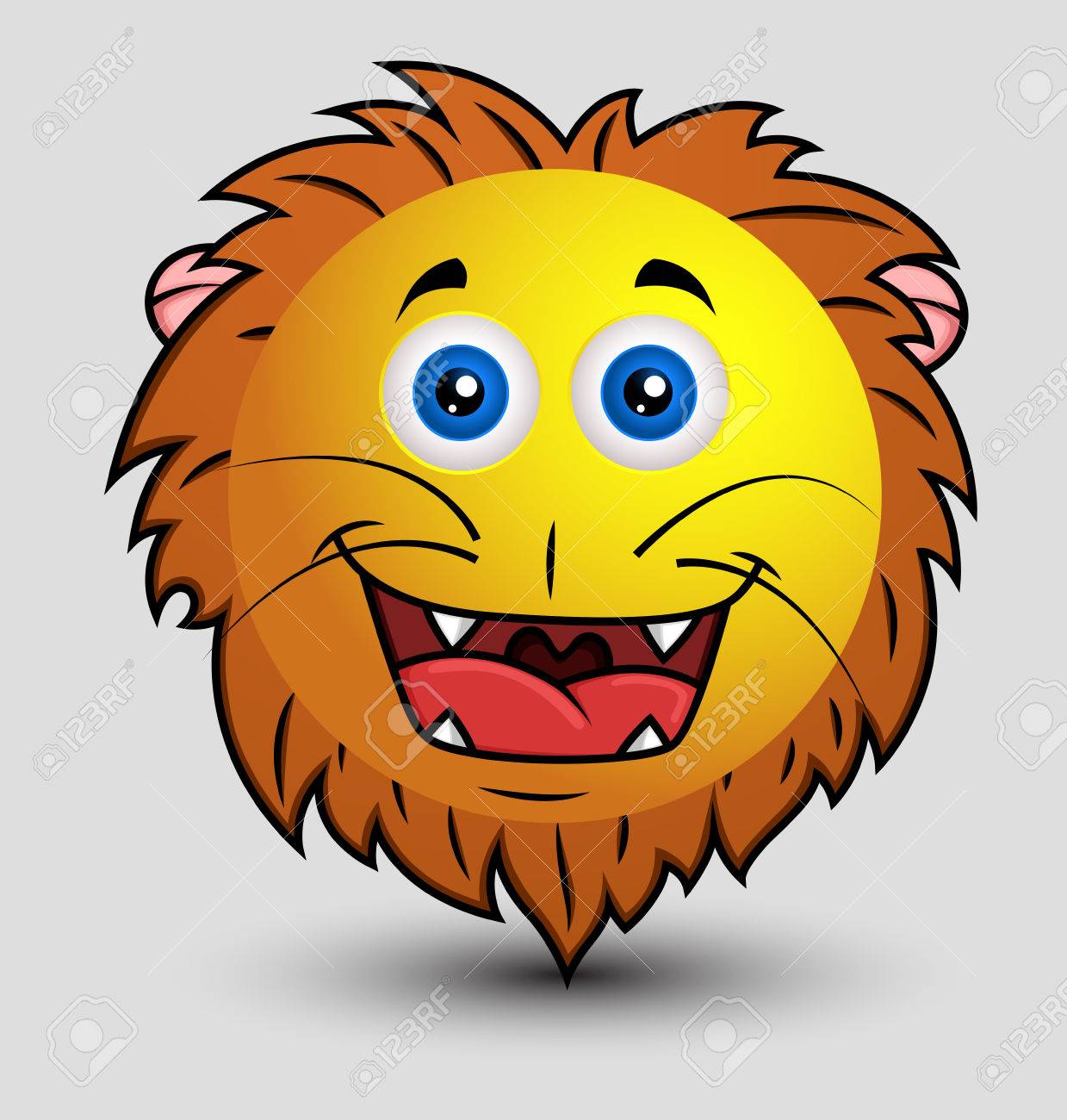 pics Lion Smiley https www shutterstock com image vector cartoon smiley lion face vector illustration 1975834367