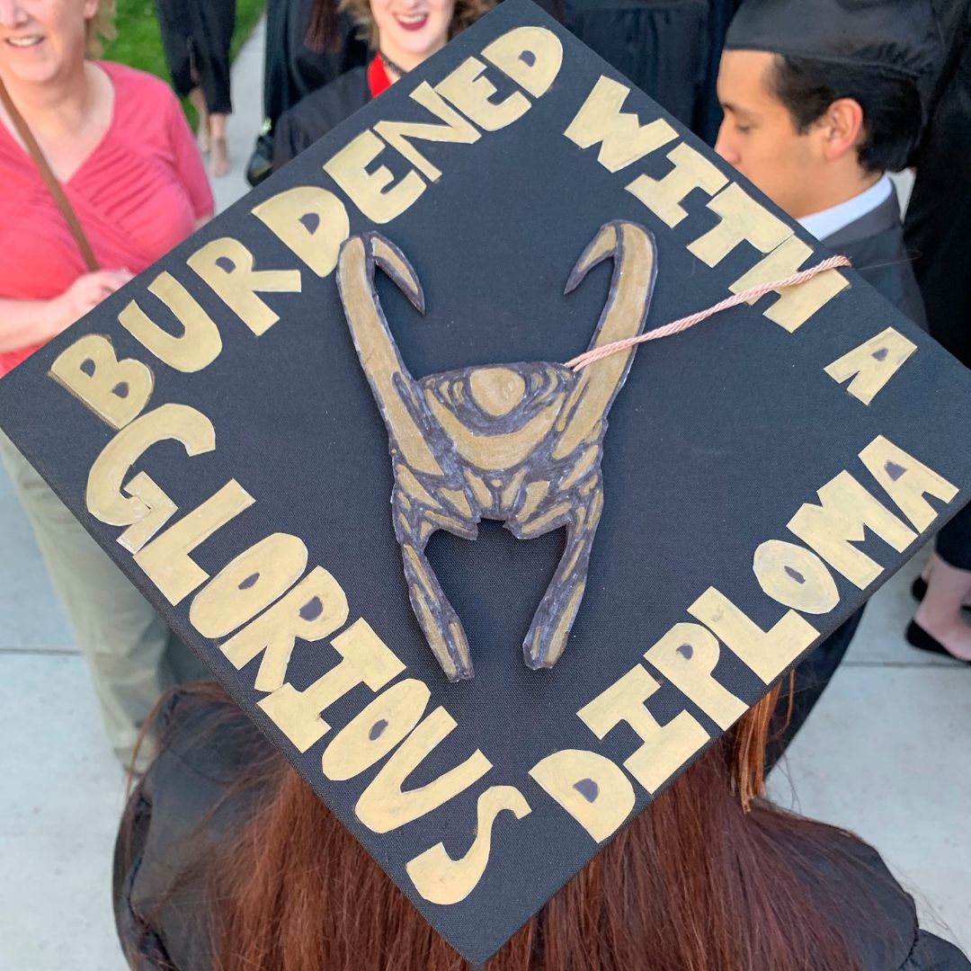 photo Loki Graduation Cap avengers endgame graduation caps are