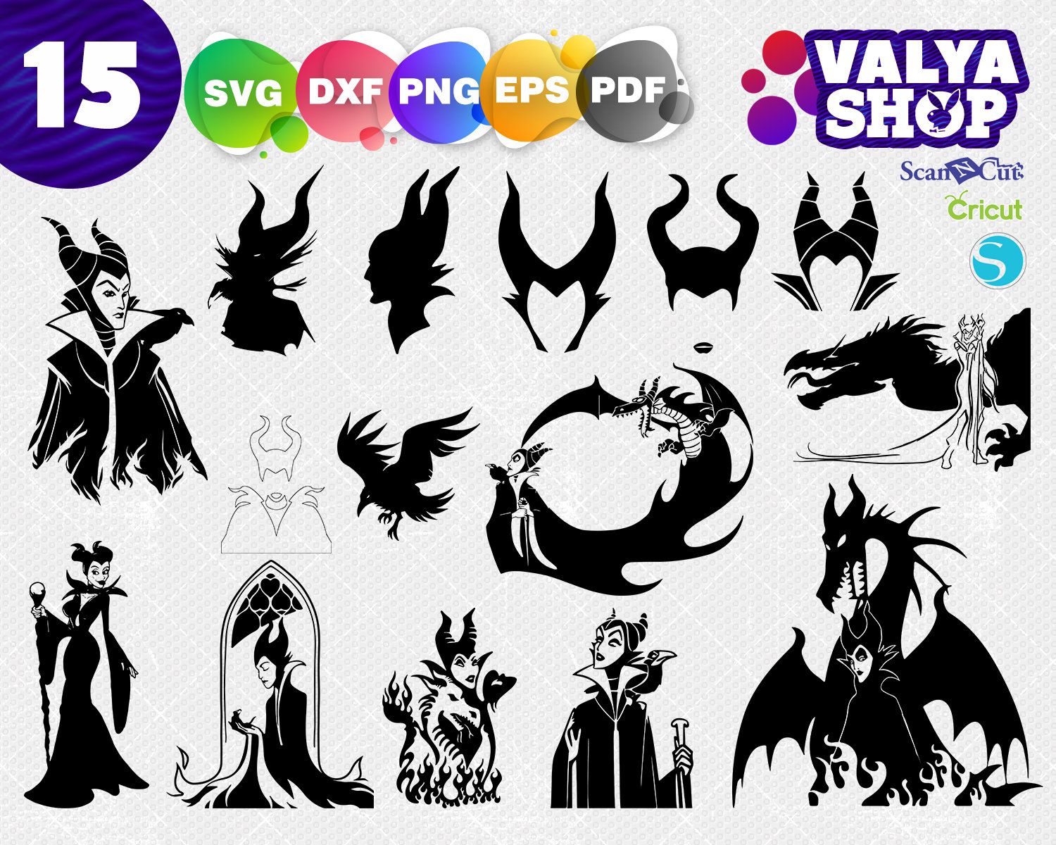 picture Maleficent Svg Free maleficent silhouette disney word art cut file set in svg eps dxf jpeg and png