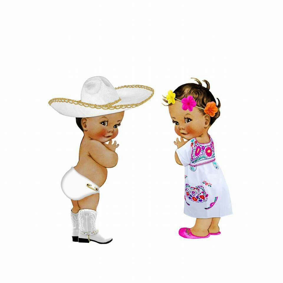 wallpapers Mexican Baby Clipart illustration of cartoon cute baby girl wear mexican