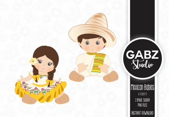 pix Mexican Baby Clipart mexican babies mexican folklore clipart aztec decorative etsy