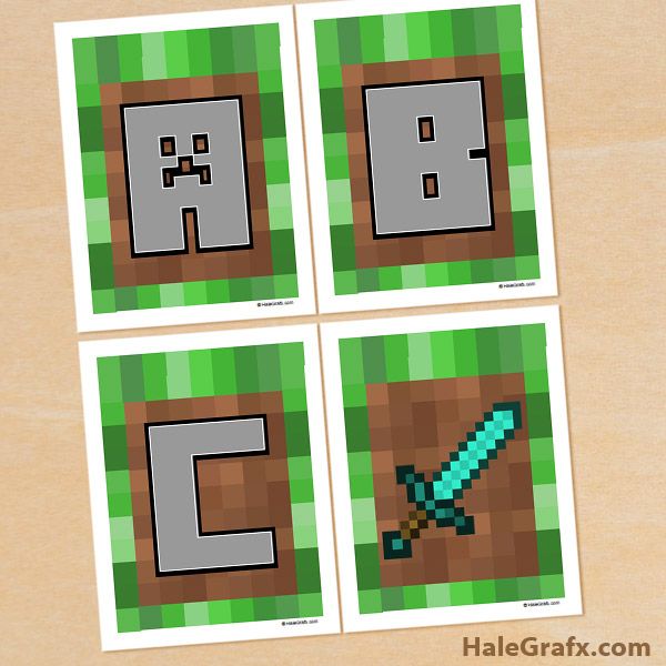 wallpapers Minecraft Printable Letters Free free printable minecraft birthday party
