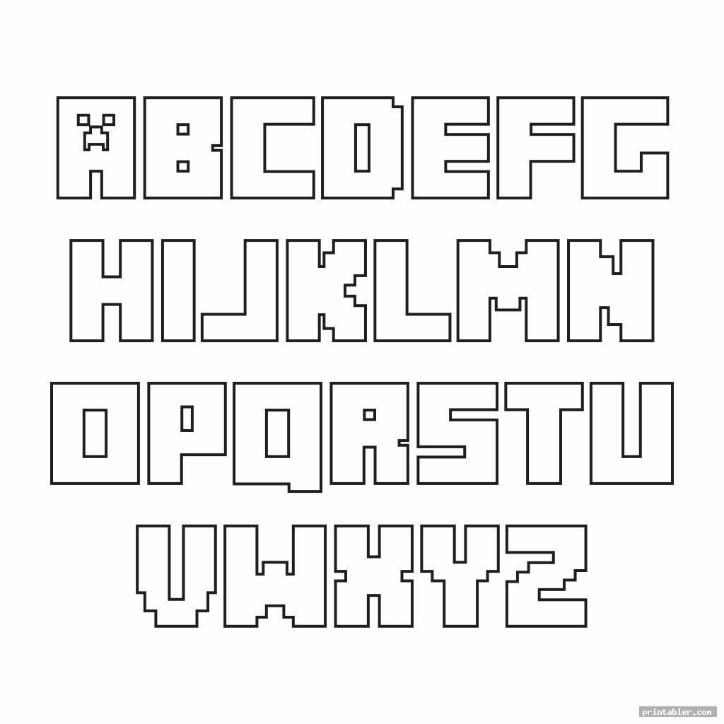 pic Minecraft Printable Letters Free free printable minecraft letters