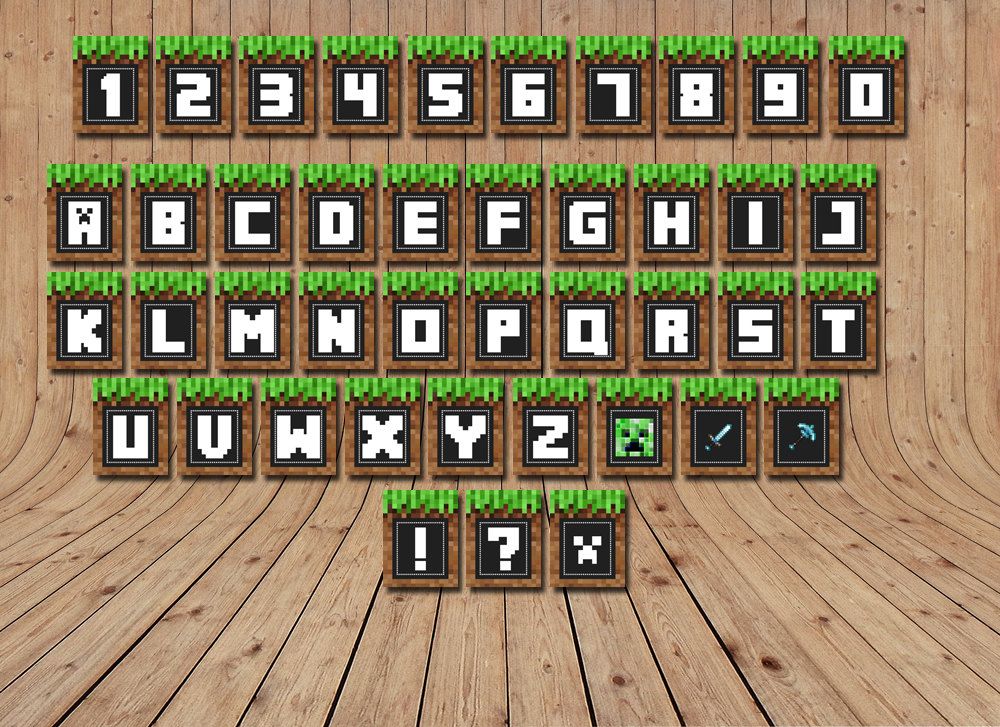 pix Minecraft Printable Letters Free minecraft letters minecraft birthday