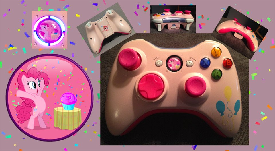 pix Mlp Xbox 360 Controller my little pony custom xbox 360