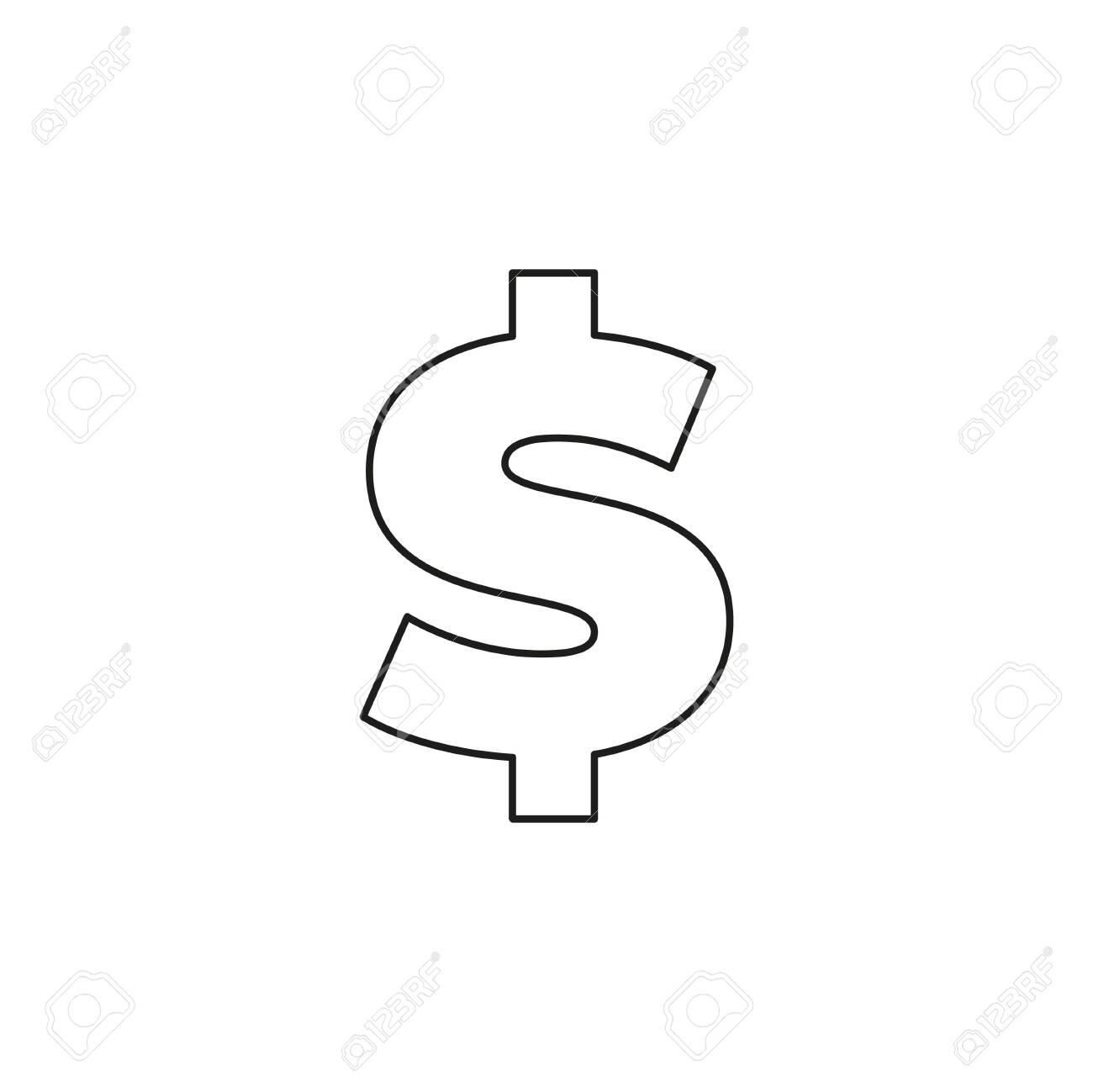 wallpapers Money Sign Outline dollar sign icon currency sign money symbol vector cash illustration