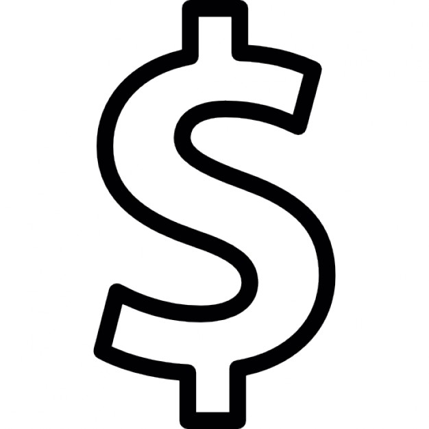 photo Money Sign Outline printable dollar signs clip art money