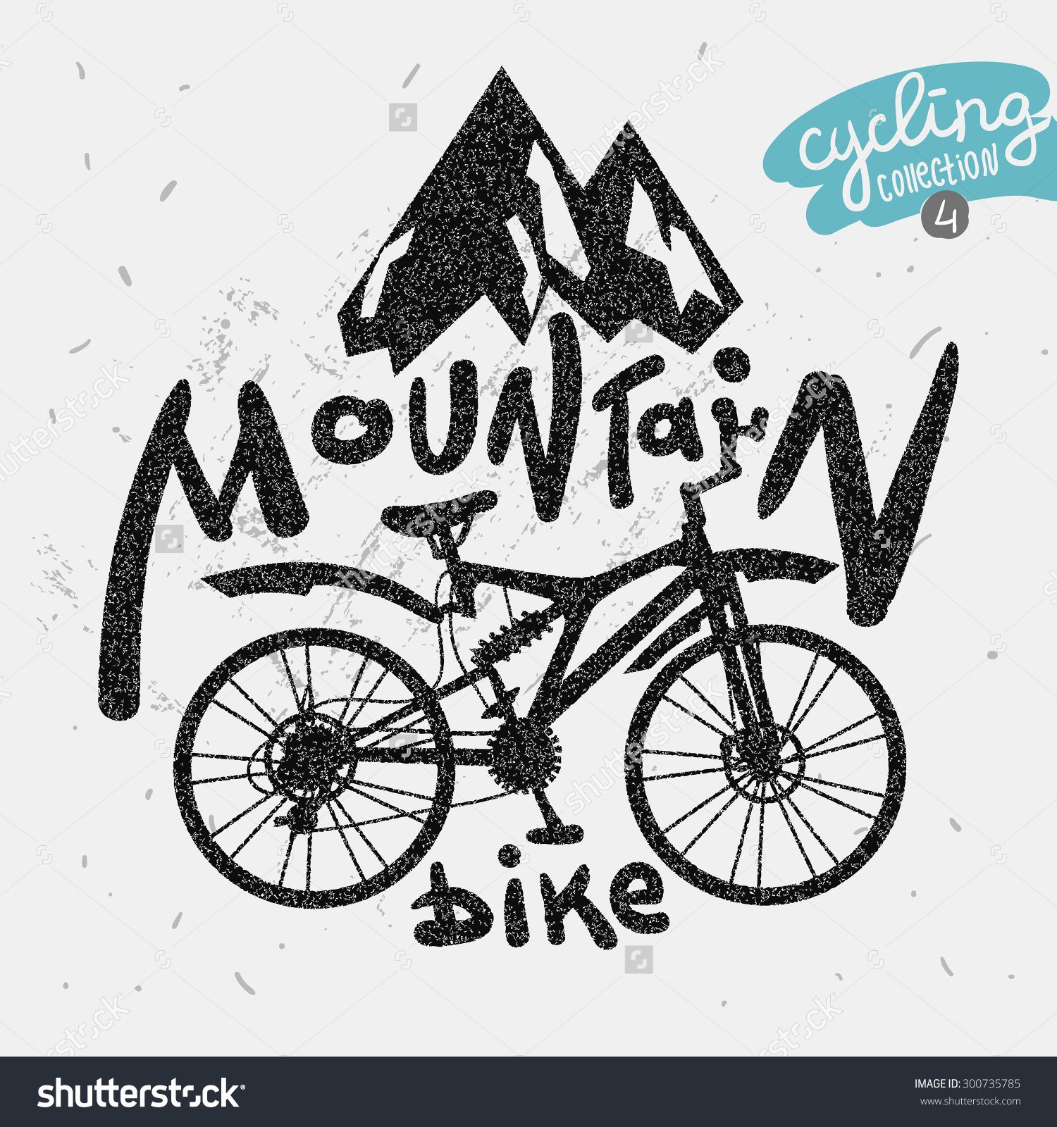 pics Mountain Bike Line Art cyclist continuous line vector