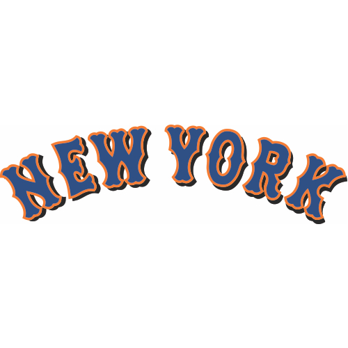 pix Ny Mets Script Font light iron on transfer