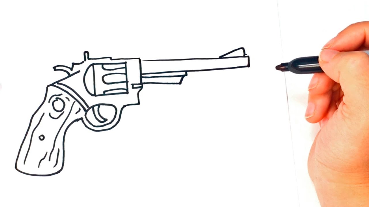 pic Old Fashioned Pistol Drawing gun drawing old