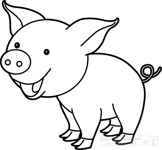 pics Pig Clipart Black And White pork clipart pig face clip art black