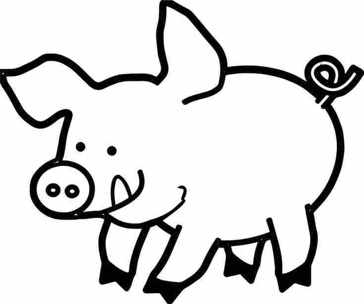 pics Pig Clipart Black And White free png pig black and white clip art