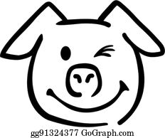 pic Pig Head Clipart Black And White clipart library
